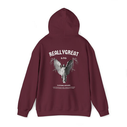 Unisex Heavy Blend Hooded Sweatshirt Front/Back Print Tee Engel Latein 100% Baumwolle mystisch