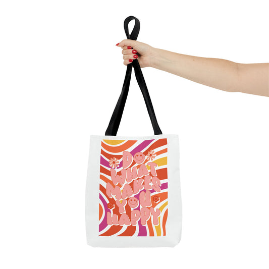 Tote Bag Front/Back Print Do What Makes You Happy Unisex Tasche