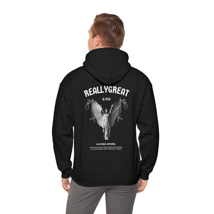 Unisex Heavy Blend Hooded Sweatshirt Front/Back Print Tee Engel Latein 100% Baumwolle mystisch