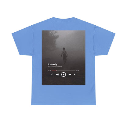Unisex Heavy Cotton Tee Front/Back Print Music Lonely Heaven Nebel Einsamkeit Musik