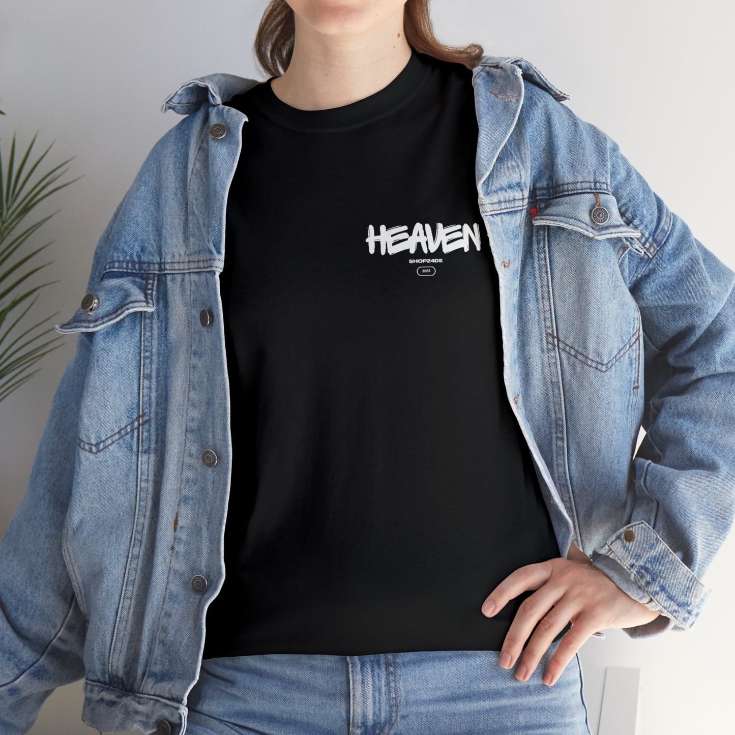 Unisex Heavy Cotton Tee Front/Back Print Music Lonely Heaven Nebel Einsamkeit Musik
