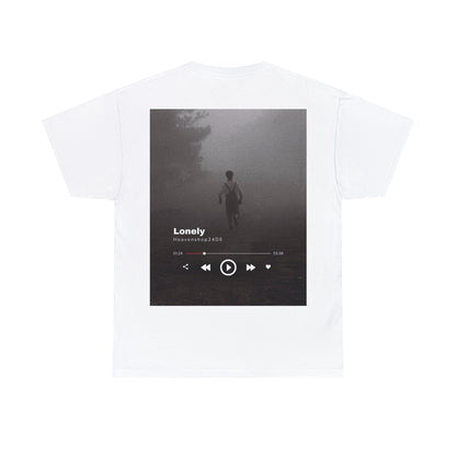 Unisex Heavy Cotton Tee Front/Back Print Music Lonely Heaven Nebel Einsamkeit Musik
