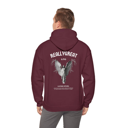 Unisex Heavy Blend Hooded Sweatshirt Front/Back Print Tee Engel Latein 100% Baumwolle mystisch