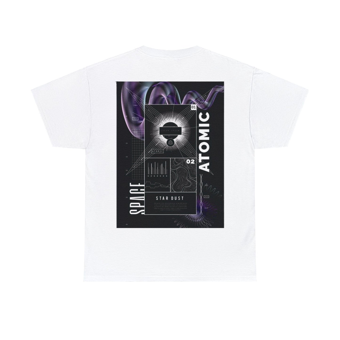 Unisex Heavy Cotton Tee Space Atomic Star Dust Rave Trippy Galaxy