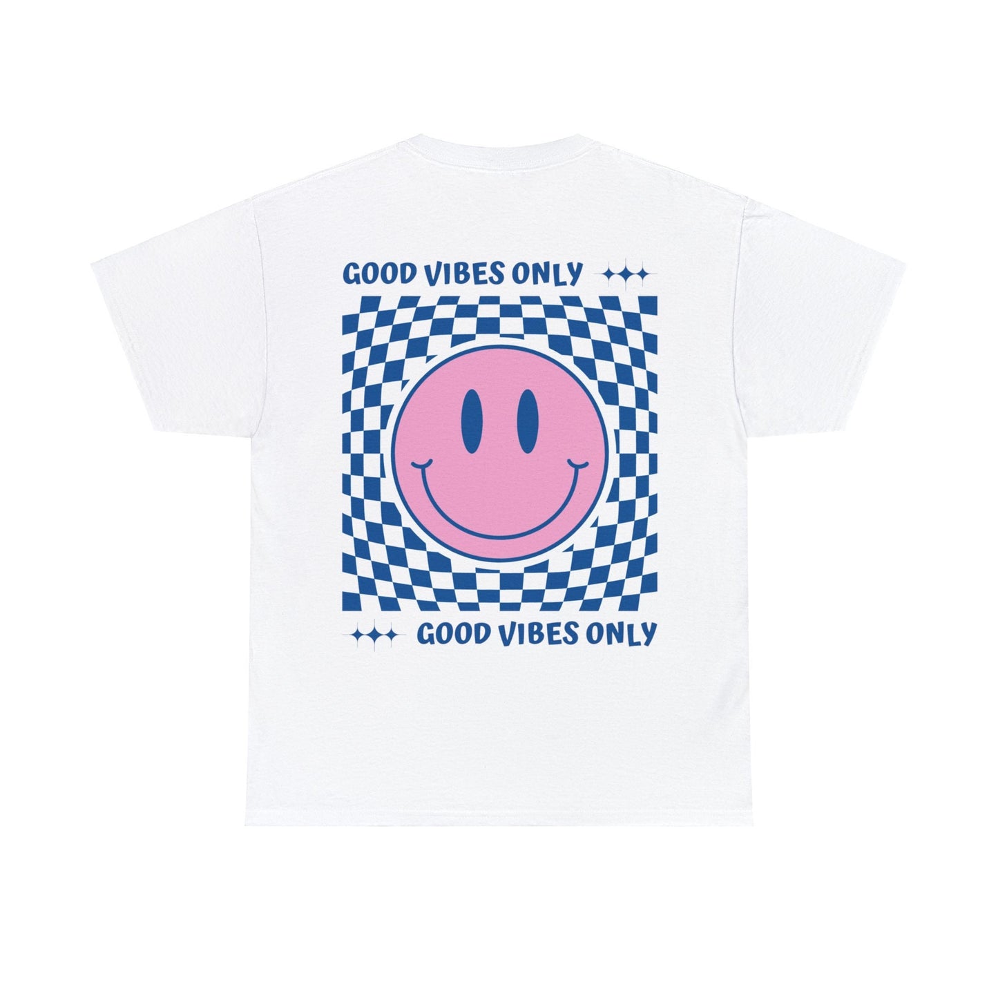 Unisex Garment-Dyed T-shirt Front/Back Print Good Vibes Only 100% Baumwolle