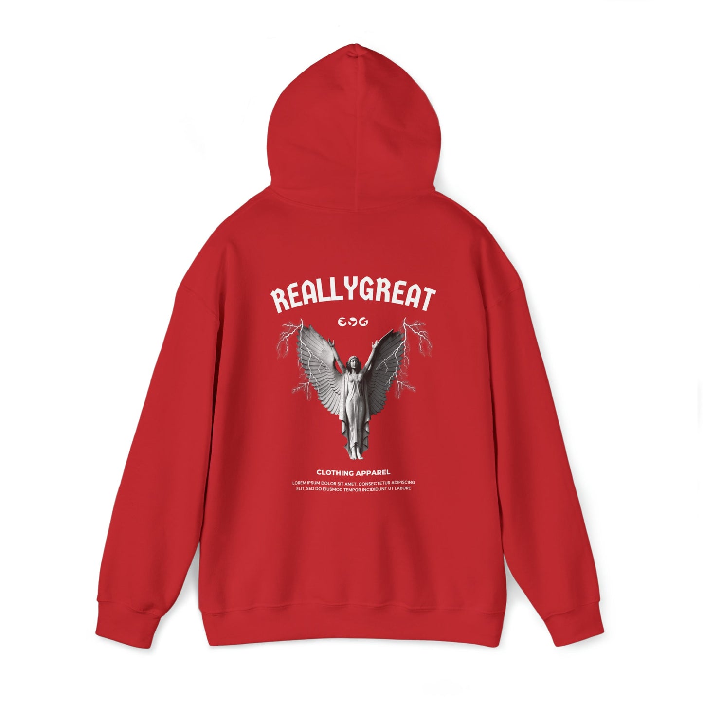 Unisex Heavy Blend Hooded Sweatshirt Front/Back Print Tee Engel Latein 100% Baumwolle mystisch