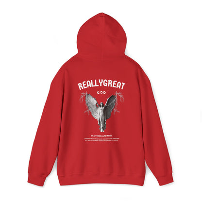 Unisex Heavy Blend Hooded Sweatshirt Front/Back Print Tee Engel Latein 100% Baumwolle mystisch