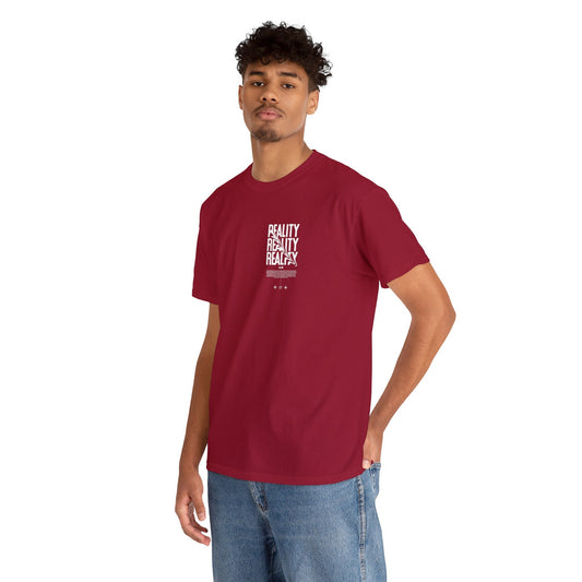 Unisex Heavy Cotton Tee Front/Back Print Reality Trippy Latein Simple Streetwear