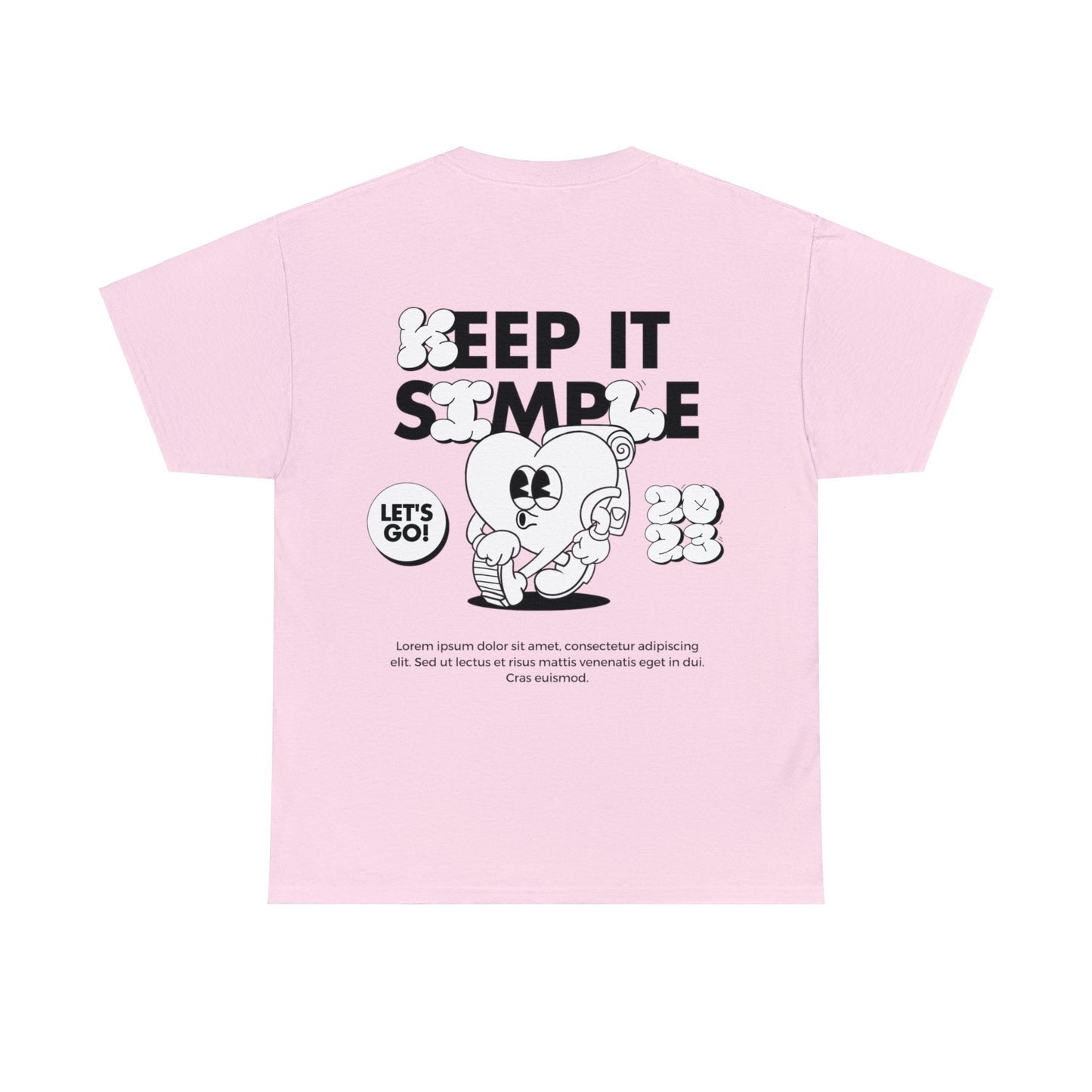 Unisex Garment-Dyed T-shirt Keep it Simple Front/Back Print Streetwear cool lässig Baumwolle Cotten