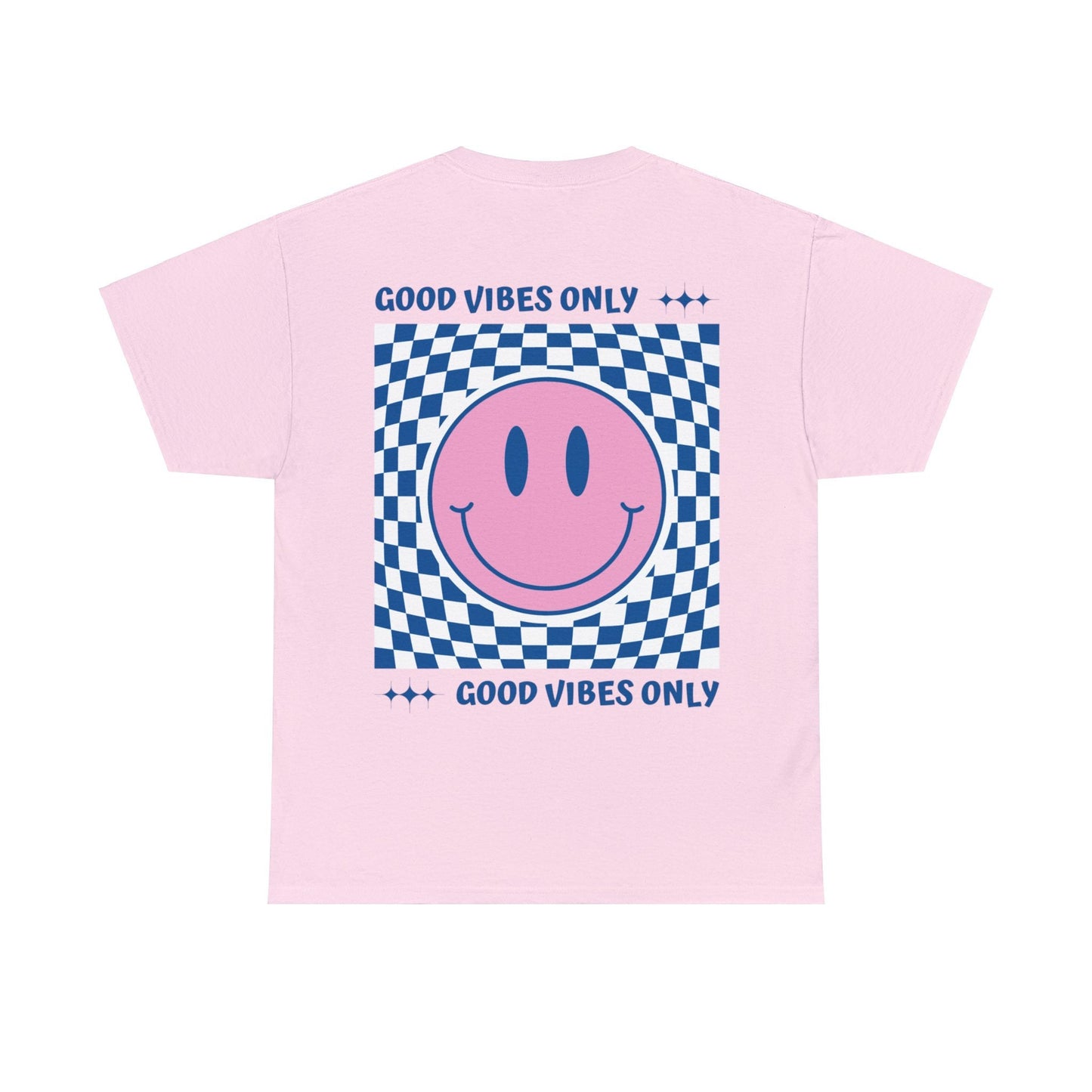 Unisex Garment-Dyed T-shirt Front/Back Print Good Vibes Only 100% Baumwolle