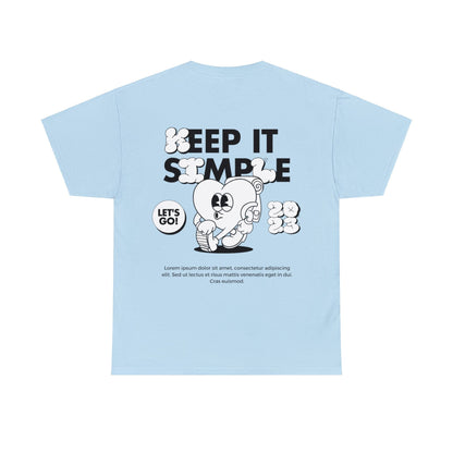 Unisex Garment-Dyed T-shirt Keep it Simple Front/Back Print Streetwear cool lässig Baumwolle Cotten