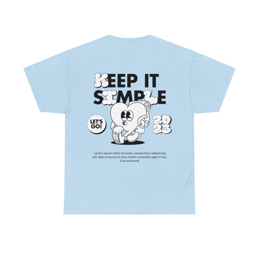 Unisex Garment-Dyed T-shirt Keep it Simple Front/Back Print Streetwear cool lässig Baumwolle Cotten
