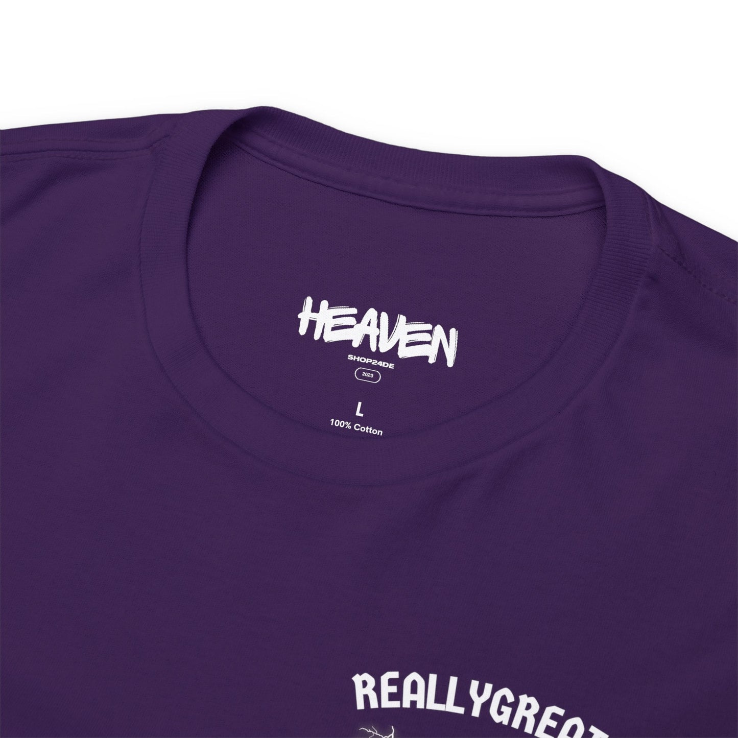 Unisex Heavy Cotton Front/Back Print Tee Engel Latein 100% Baumwolle mystisch