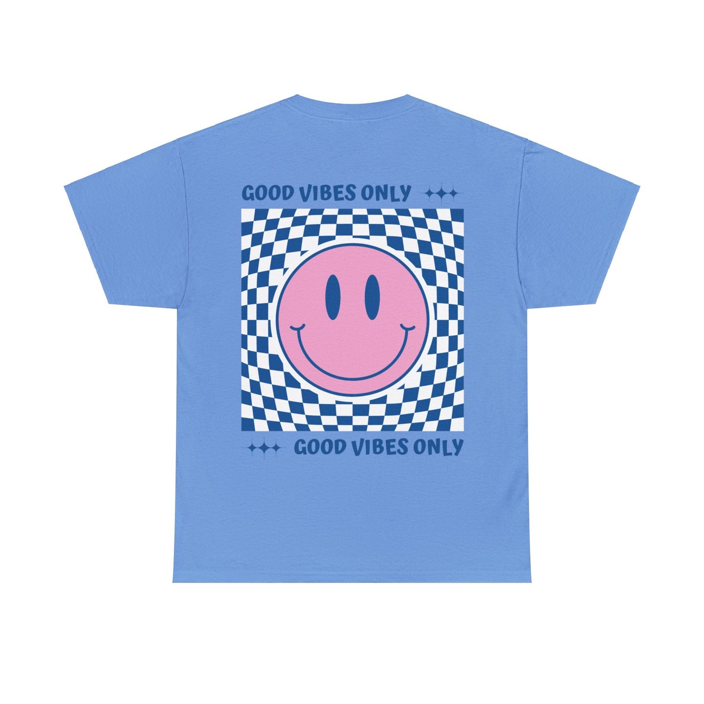Unisex Garment-Dyed T-shirt Front/Back Print Good Vibes Only 100% Baumwolle