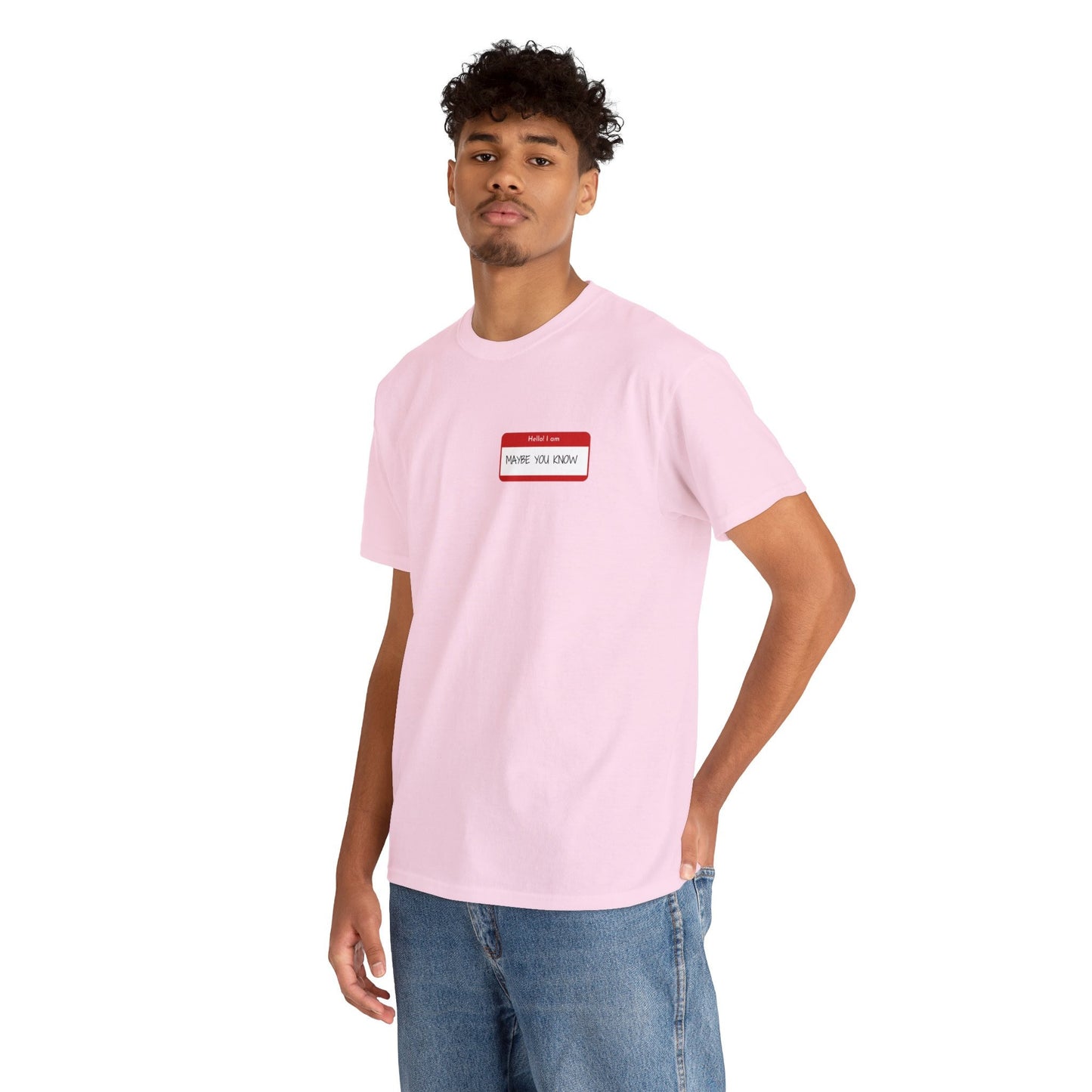 Unisex Heavy Cotton Tee Hello I am Maybe you Know 100% Baumwolle