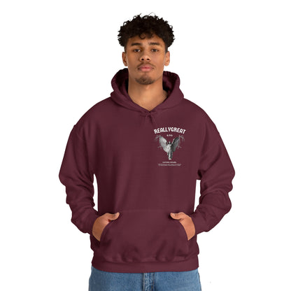 Unisex Heavy Blend Hooded Sweatshirt Front/Back Print Tee Engel Latein 100% Baumwolle mystisch