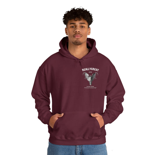 Unisex Heavy Blend Hooded Sweatshirt Front/Back Print Tee Engel Latein 100% Baumwolle mystisch