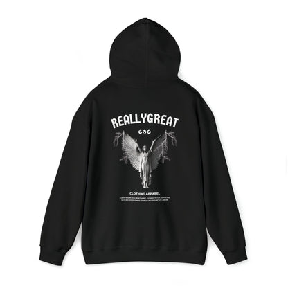 Unisex Heavy Blend Hooded Sweatshirt Front/Back Print Tee Engel Latein 100% Baumwolle mystisch