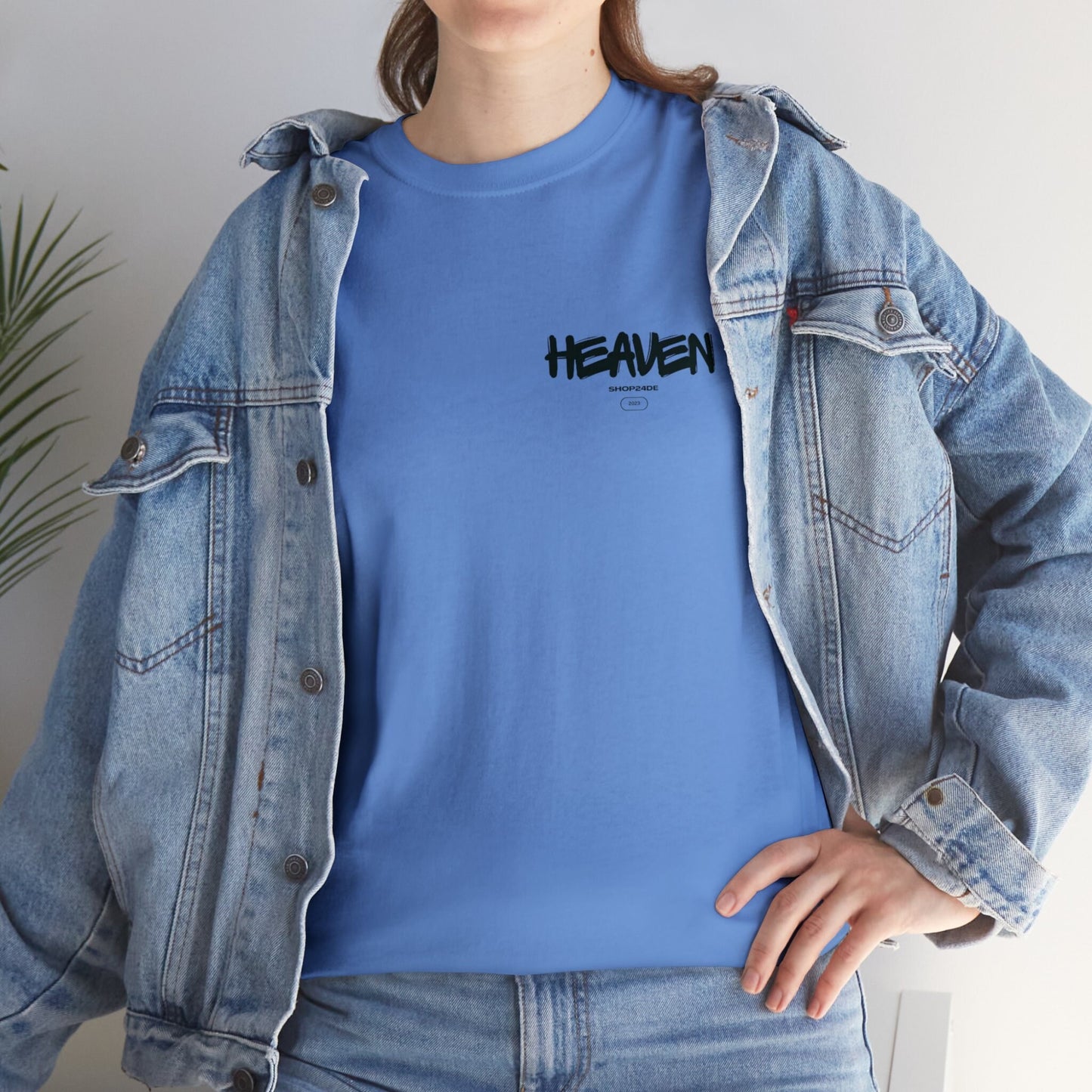 Unisex Heavy Cotton Tee Front/Back Print Music Lonely Heaven Nebel Einsamkeit Musik