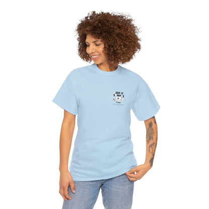 Unisex Garment-Dyed T-shirt Keep it Simple Front/Back Print Streetwear cool lässig Baumwolle Cotten