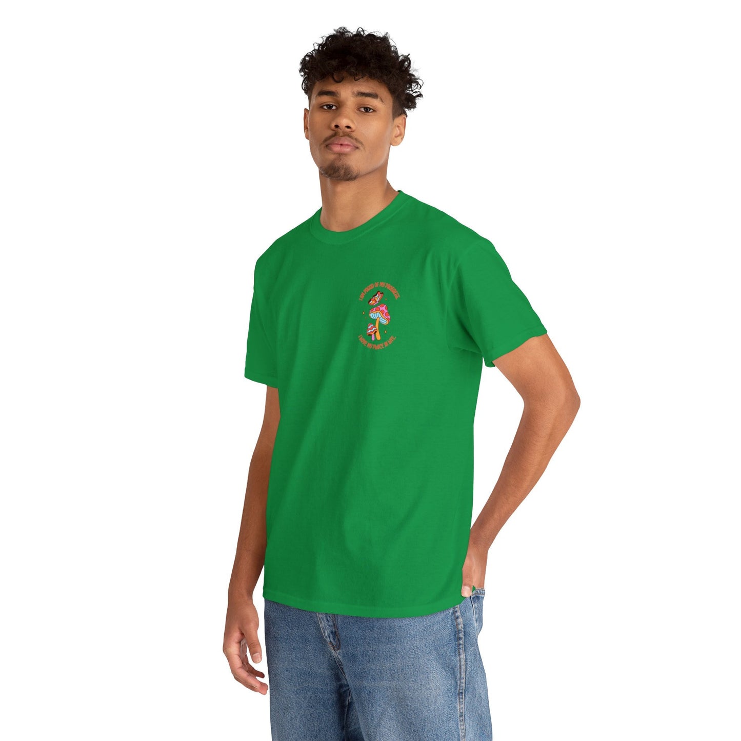 Unisex Garment-Dyed T-shirt Front/Back Print Pilze Drippy Rave Cool Lässig Mushrooms Psychedelic Natur