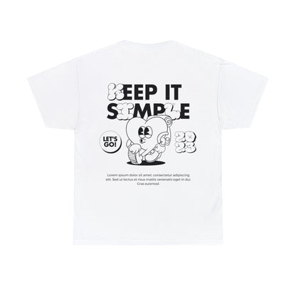 Unisex Garment-Dyed T-shirt Keep it Simple Front/Back Print Streetwear cool lässig Baumwolle Cotten