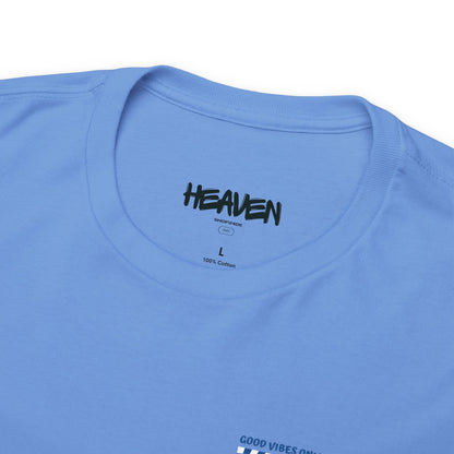 Unisex Garment-Dyed T-shirt Front/Back Print Good Vibes Only 100% Baumwolle