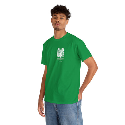 Unisex Heavy Cotton Tee Front/Back Print Reality Trippy Latein Simple Streetwear