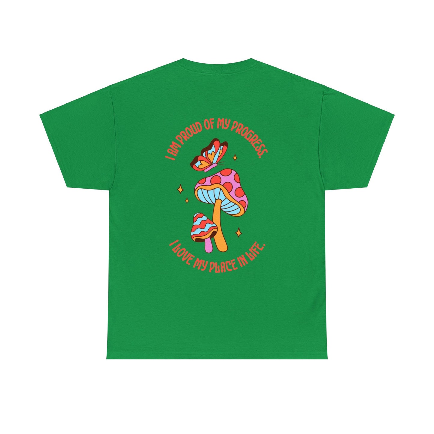 Unisex Garment-Dyed T-shirt Front/Back Print Pilze Drippy Rave Cool Lässig Mushrooms Psychedelic Natur