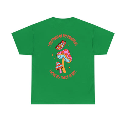 Unisex Garment-Dyed T-shirt Front/Back Print Pilze Drippy Rave Cool Lässig Mushrooms Psychedelic Natur