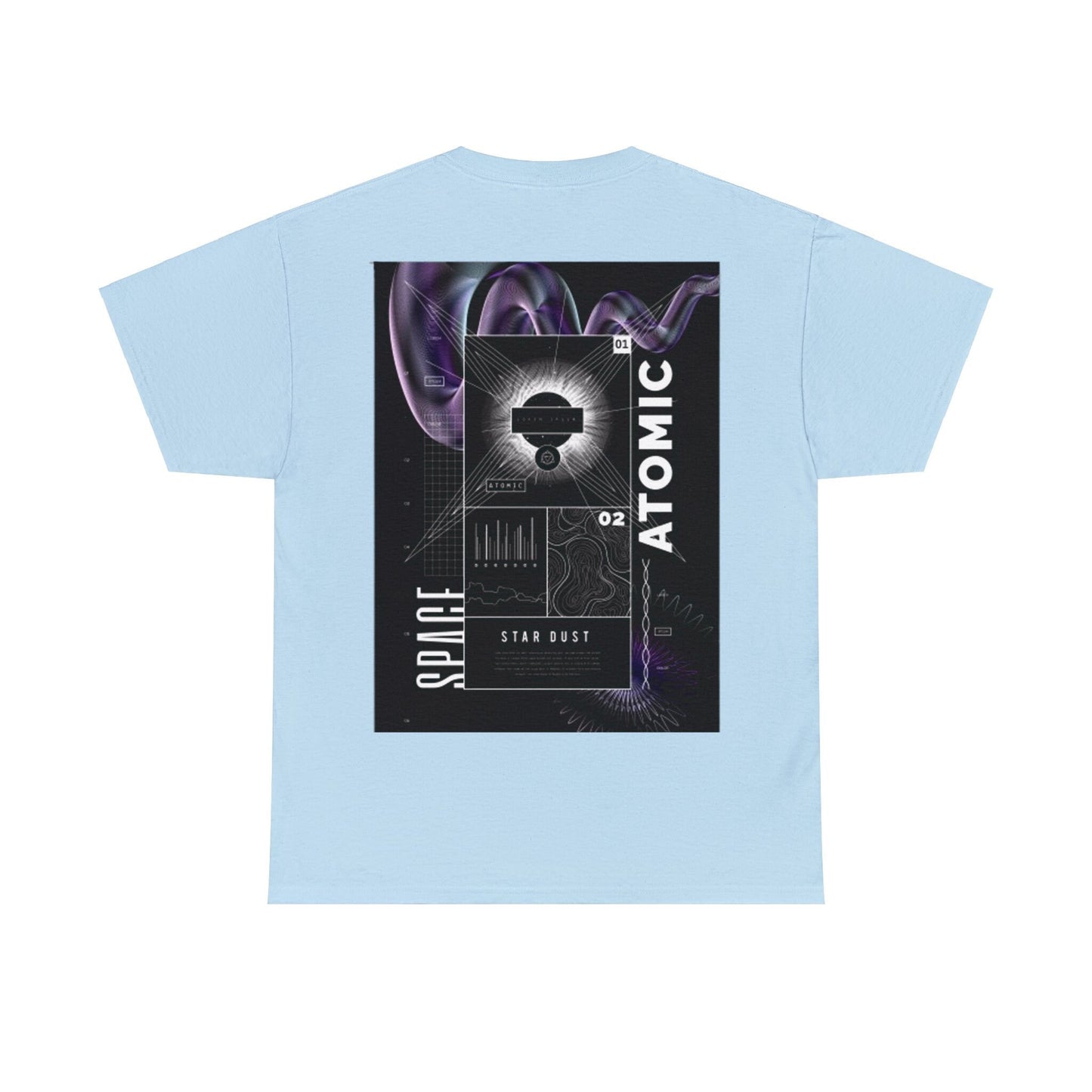 Unisex Heavy Cotton Tee Space Atomic Star Dust Rave Trippy Galaxy