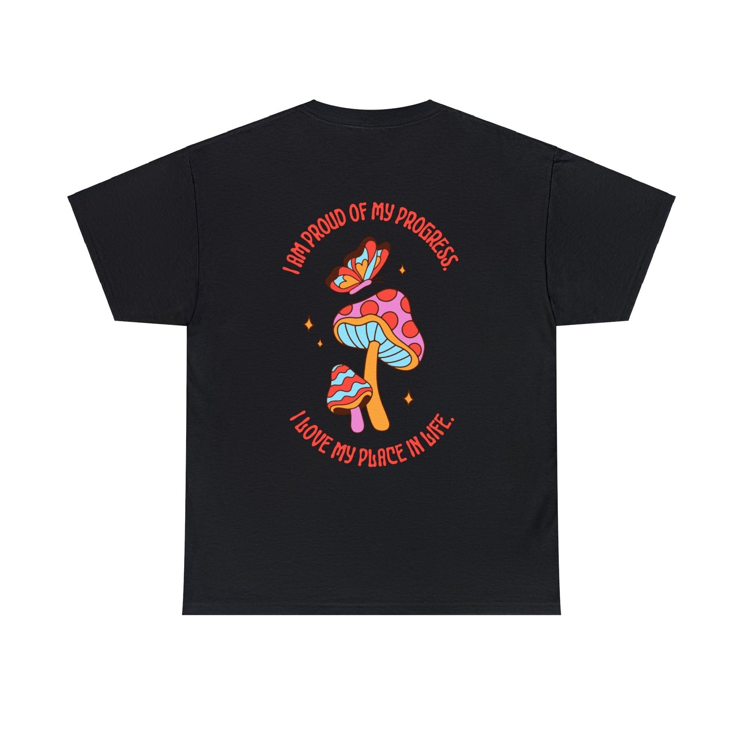 Unisex Garment-Dyed T-shirt Front/Back Print Pilze Drippy Rave Cool Lässig Mushrooms Psychedelic Natur