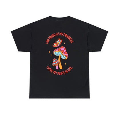 Unisex Garment-Dyed T-shirt Front/Back Print Pilze Drippy Rave Cool Lässig Mushrooms Psychedelic Natur