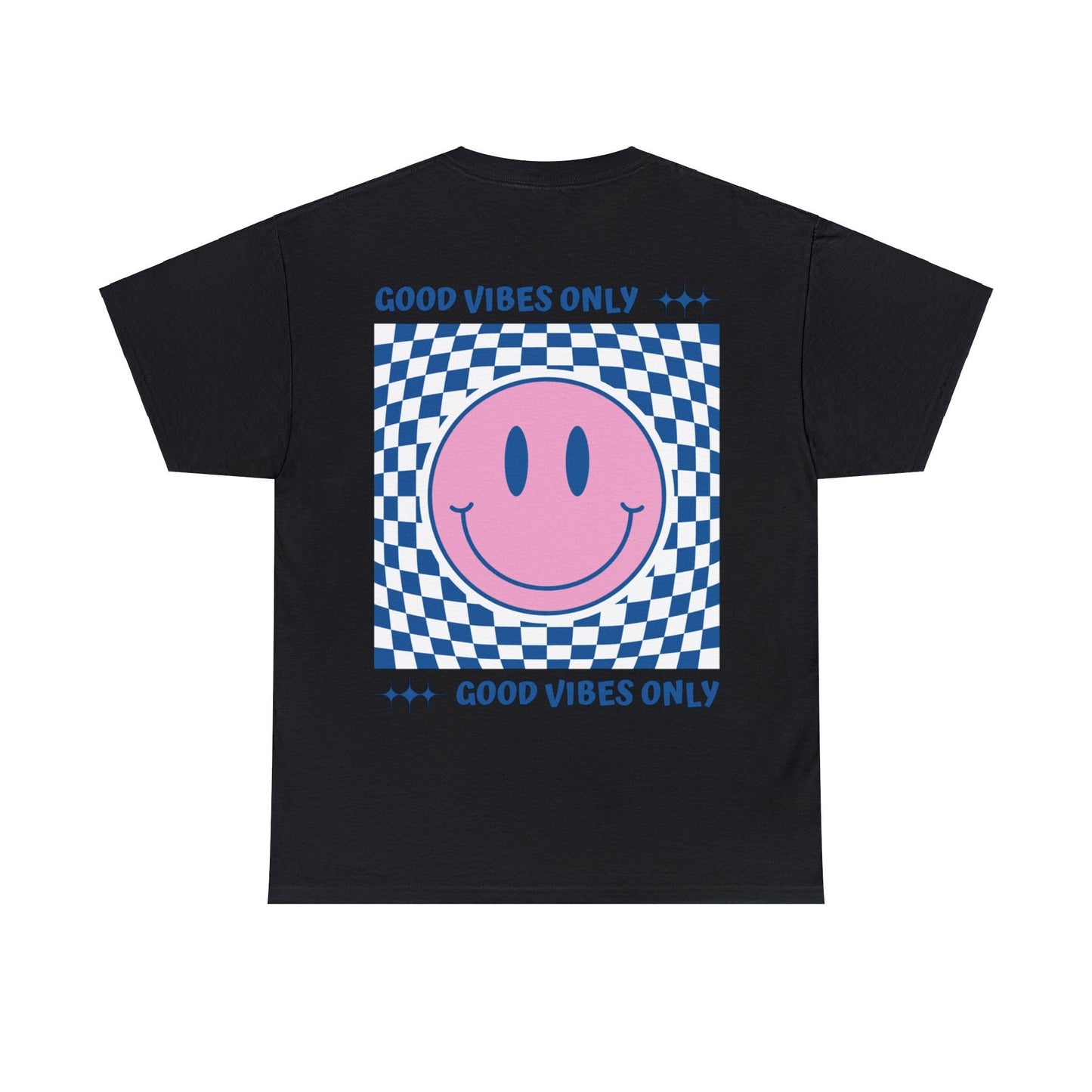 Unisex Garment-Dyed T-shirt Front/Back Print Good Vibes Only 100% Baumwolle