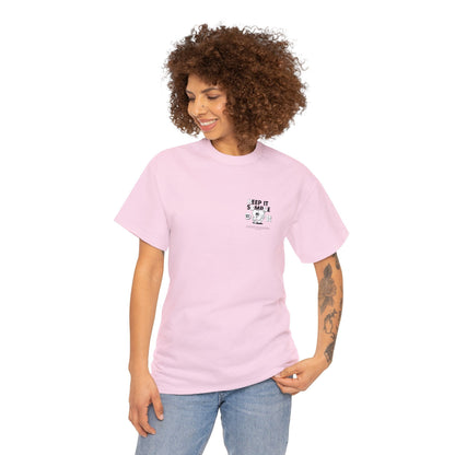 Unisex Garment-Dyed T-shirt Keep it Simple Front/Back Print Streetwear cool lässig Baumwolle Cotten