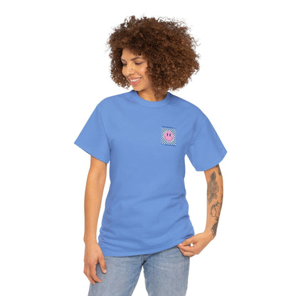 Unisex Garment-Dyed T-shirt Front/Back Print Good Vibes Only 100% Baumwolle