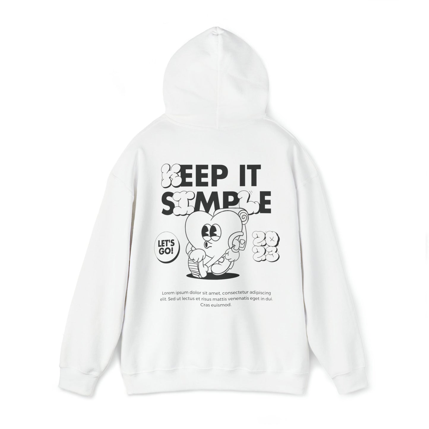 Unisex Hoddy Keep it Simple Front/Back Print Streetwear cool lässig Baumwolle Cotten