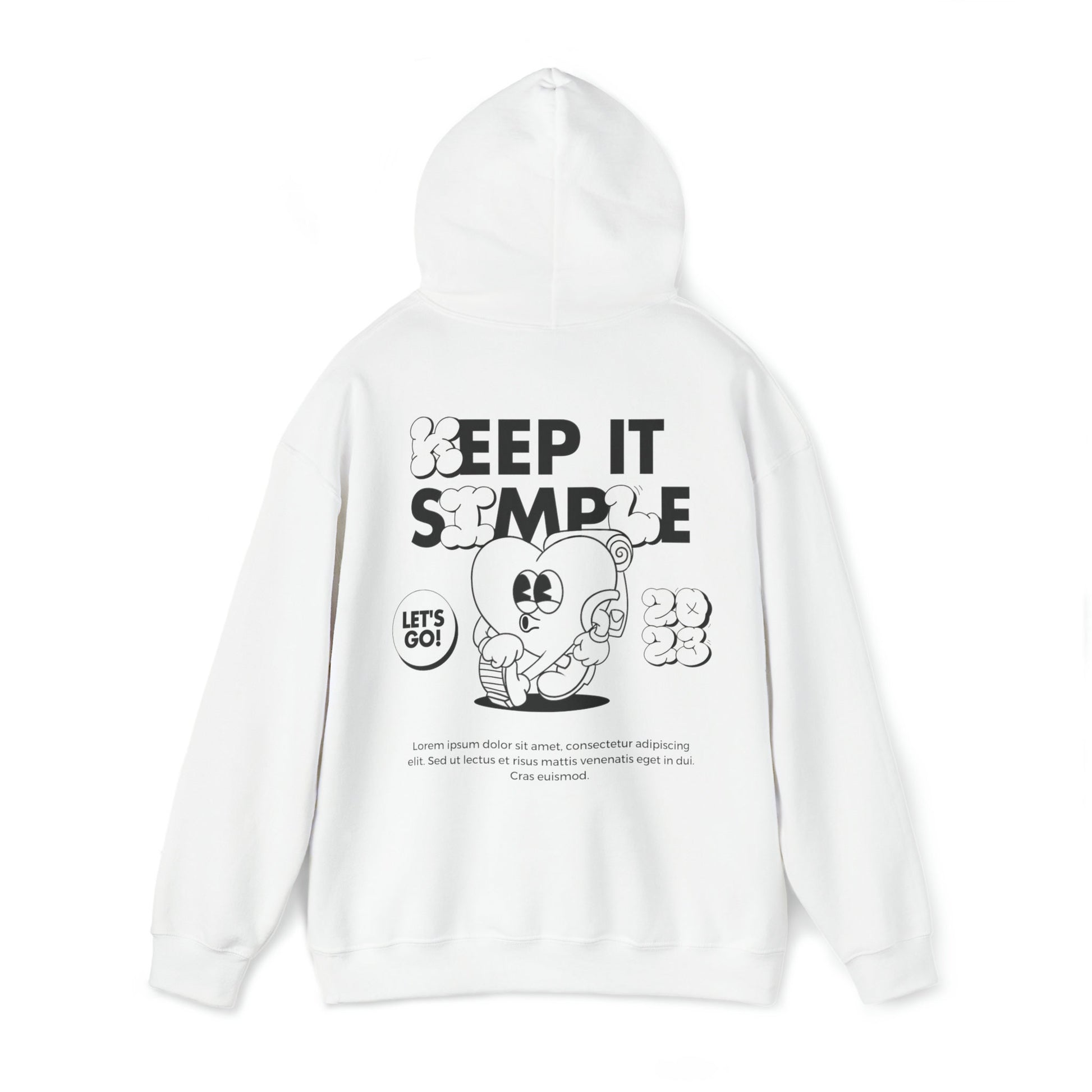 Unisex Hoddy Keep it Simple Front/Back Print Streetwear cool lässig Baumwolle Cotten