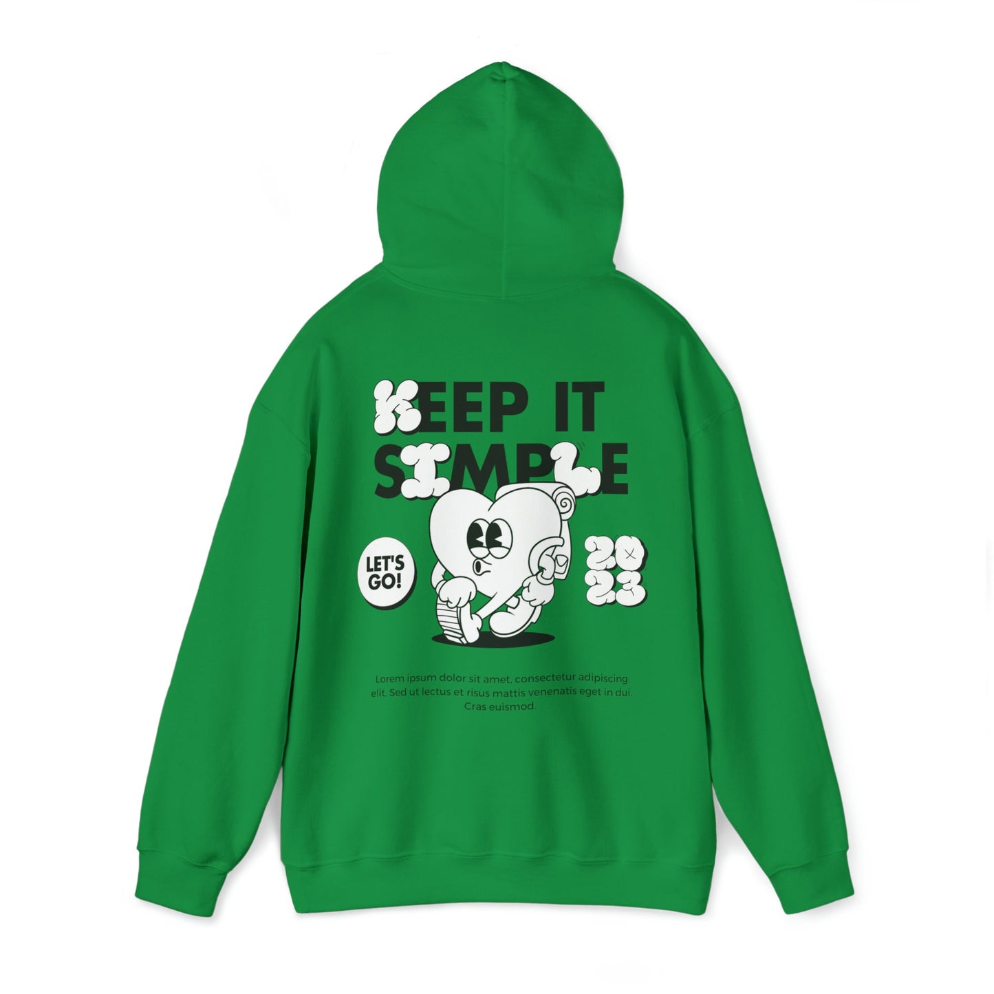 Unisex Hoddy Keep it Simple Front/Back Print Streetwear cool lässig Baumwolle Cotten