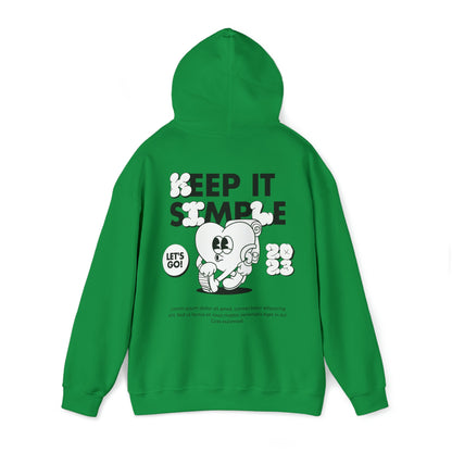 Unisex Hoddy Keep it Simple Front/Back Print Streetwear cool lässig Baumwolle Cotten