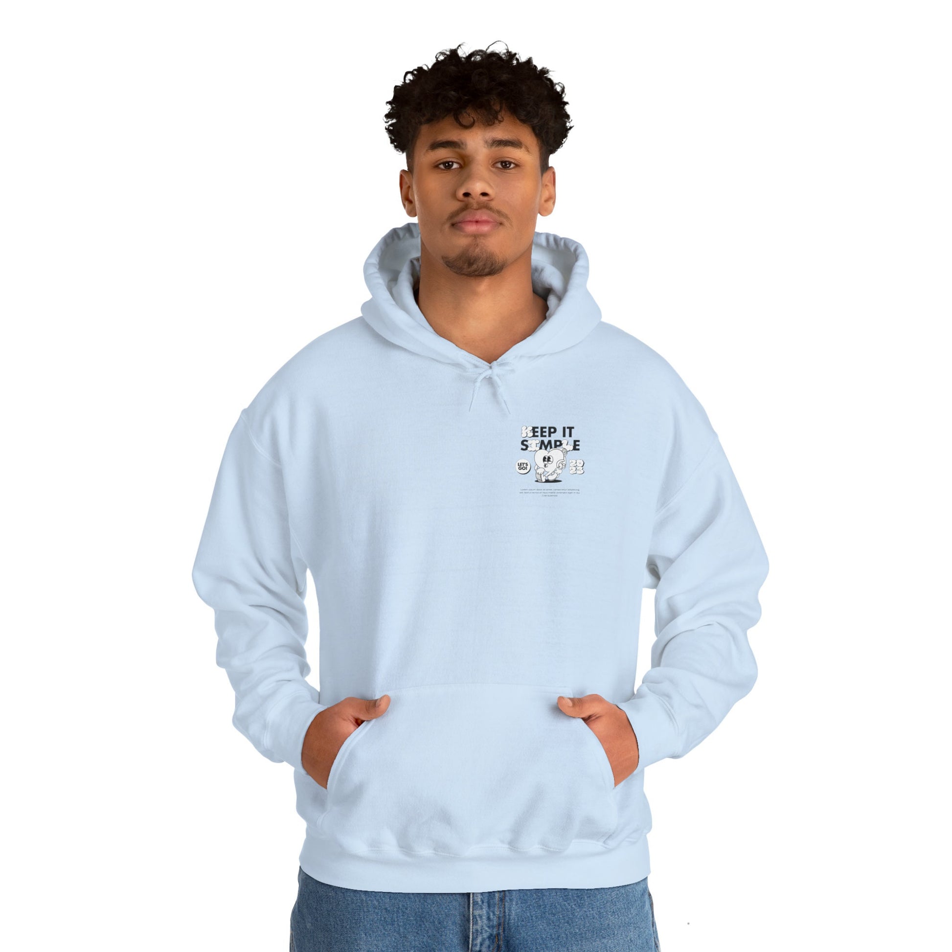 Unisex Hoddy Keep it Simple Front/Back Print Streetwear cool lässig Baumwolle Cotten