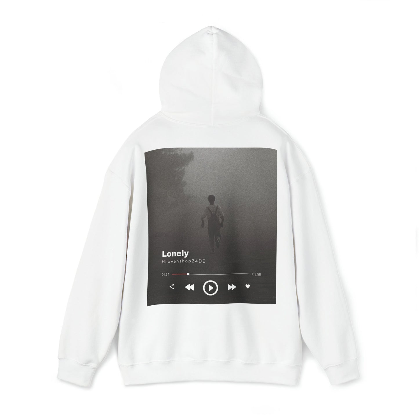 Unisex Heavy Blend™ Hooded Sweatshirt Front/Back Print Music Lonely Heaven Nebel Einsamkeit Musik
