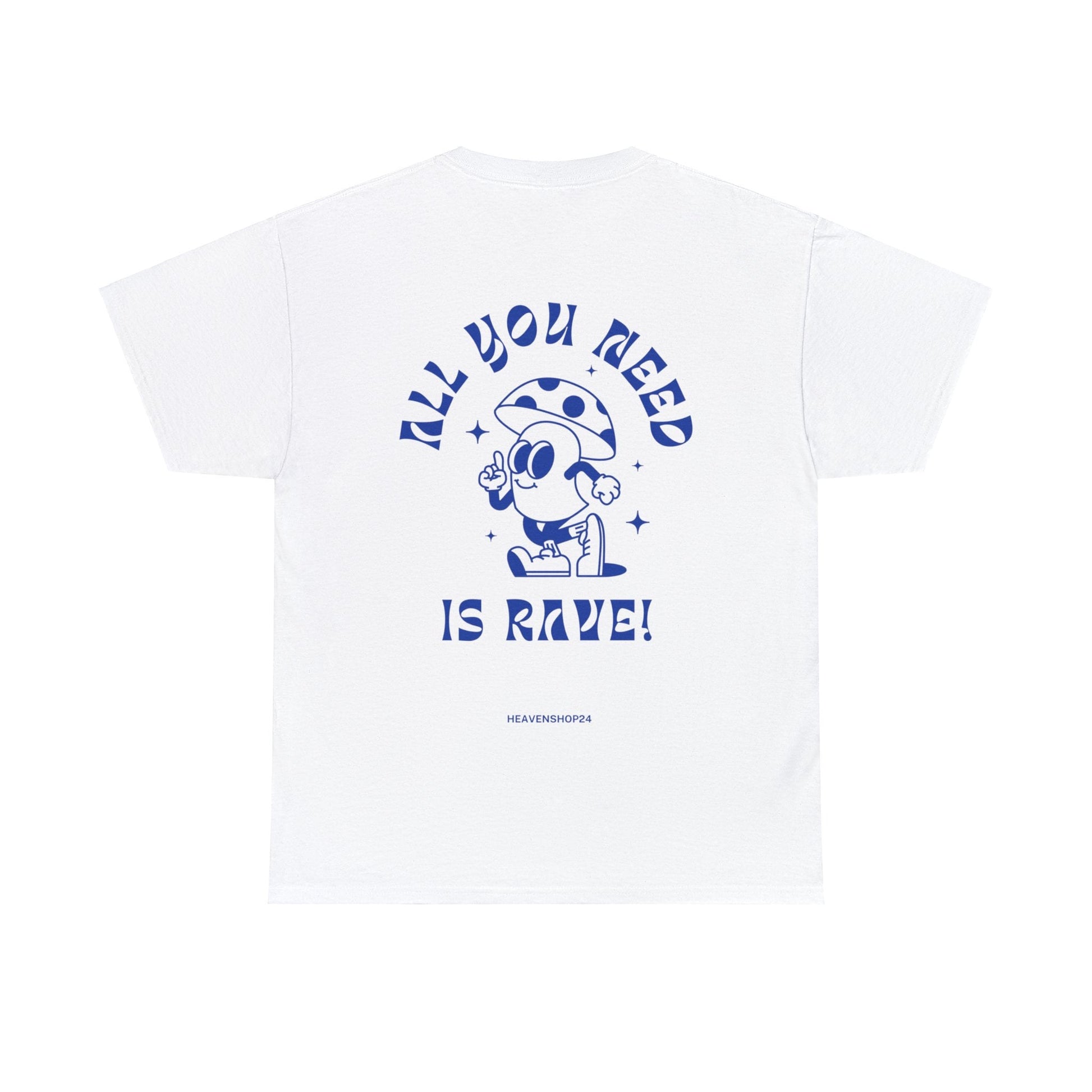Unisex Heavy Cotton Tee Front/Back Print All you Need Is Rave 100% Baumwolle Lässig Streetwear cool Vibes simple