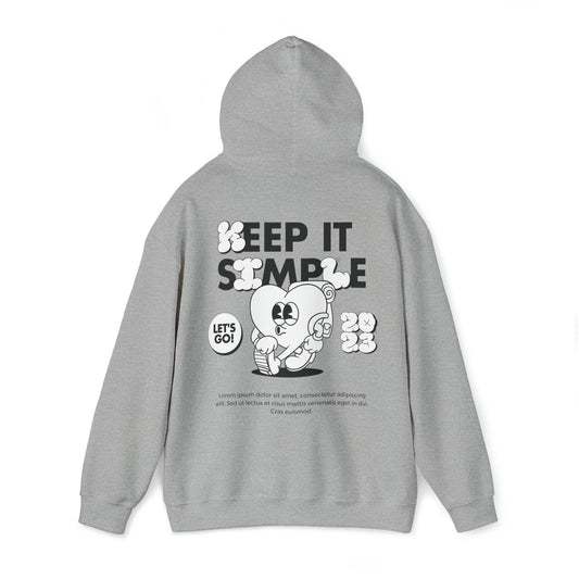 Unisex Hoddy Keep it Simple Front/Back Print Streetwear cool lässig Baumwolle Cotten