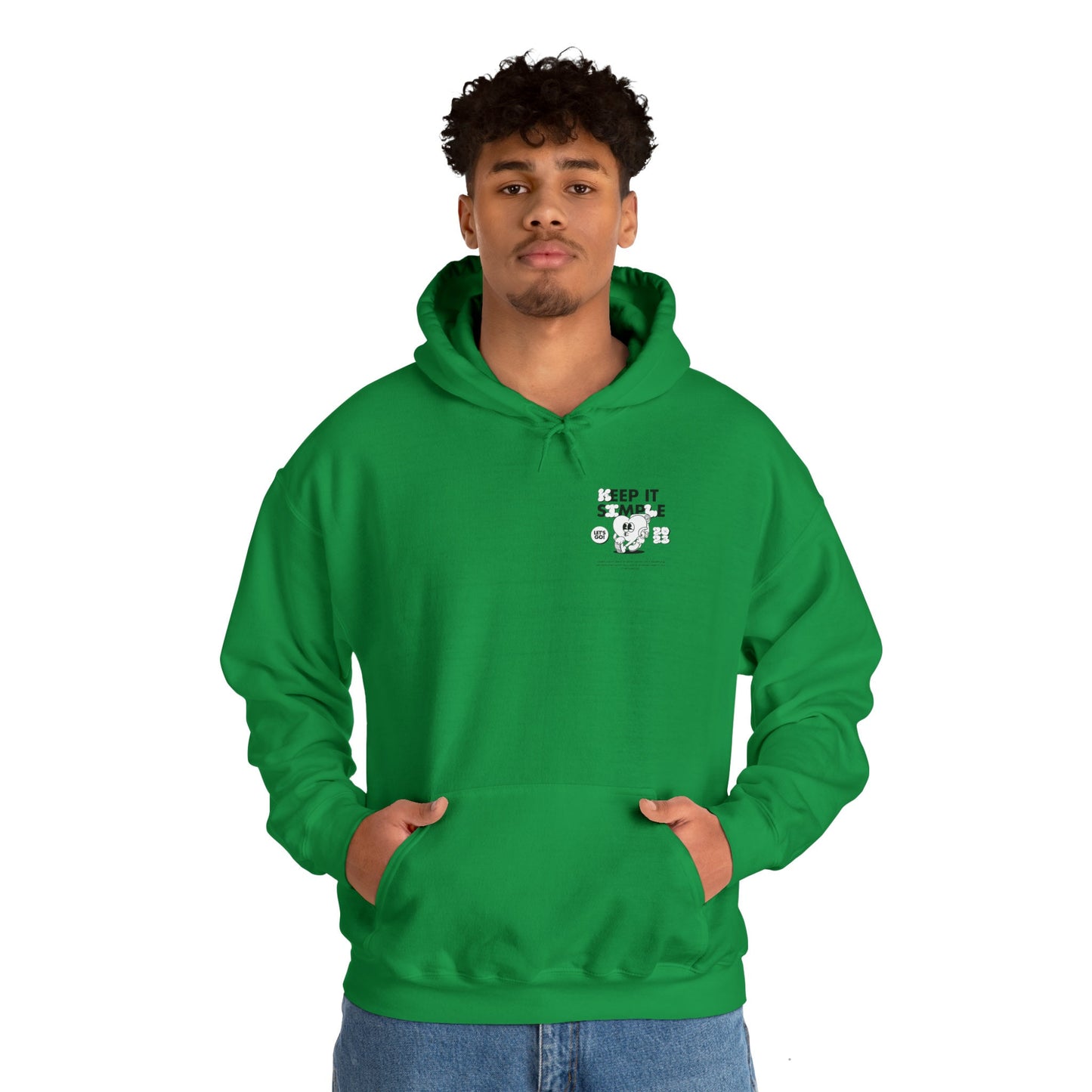 Unisex Hoddy Keep it Simple Front/Back Print Streetwear cool lässig Baumwolle Cotten