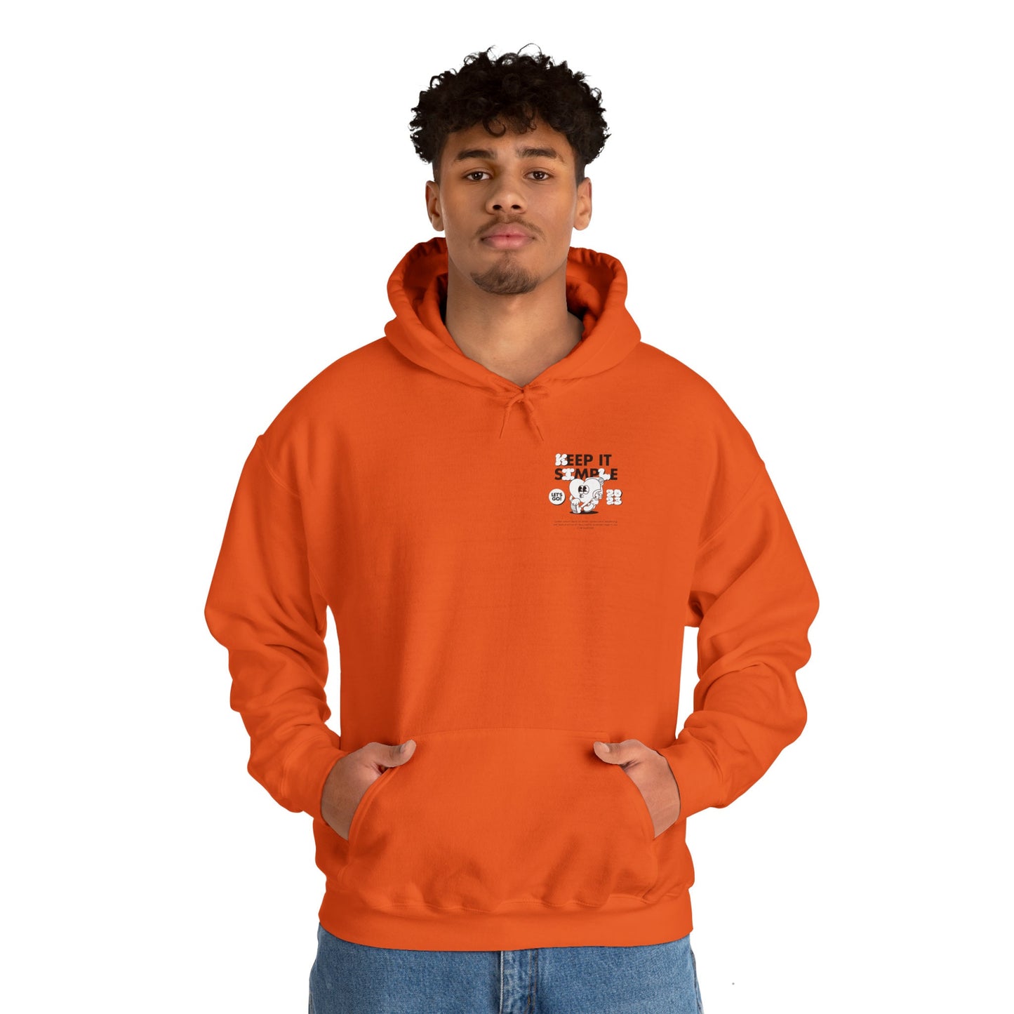 Unisex Hoddy Keep it Simple Front/Back Print Streetwear cool lässig Baumwolle Cotten