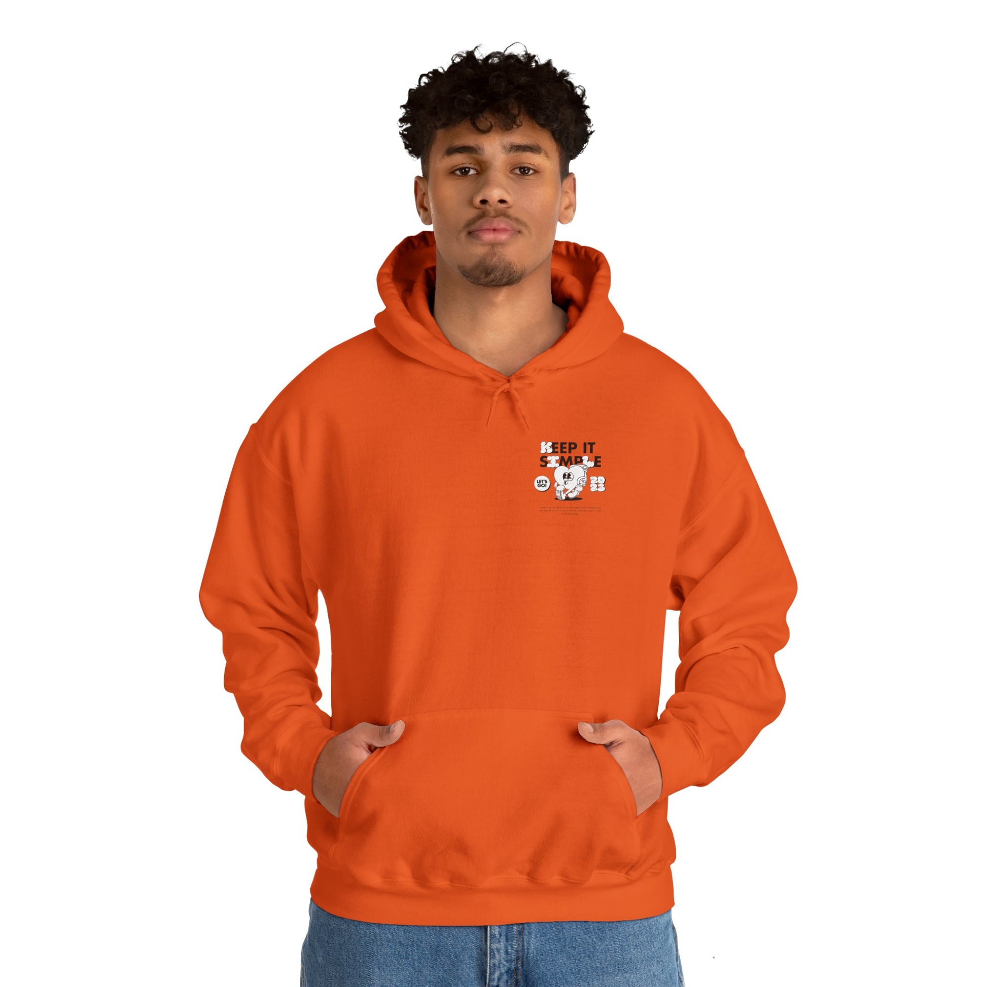 Unisex Hoddy Keep it Simple Front/Back Print Streetwear cool lässig Baumwolle Cotten