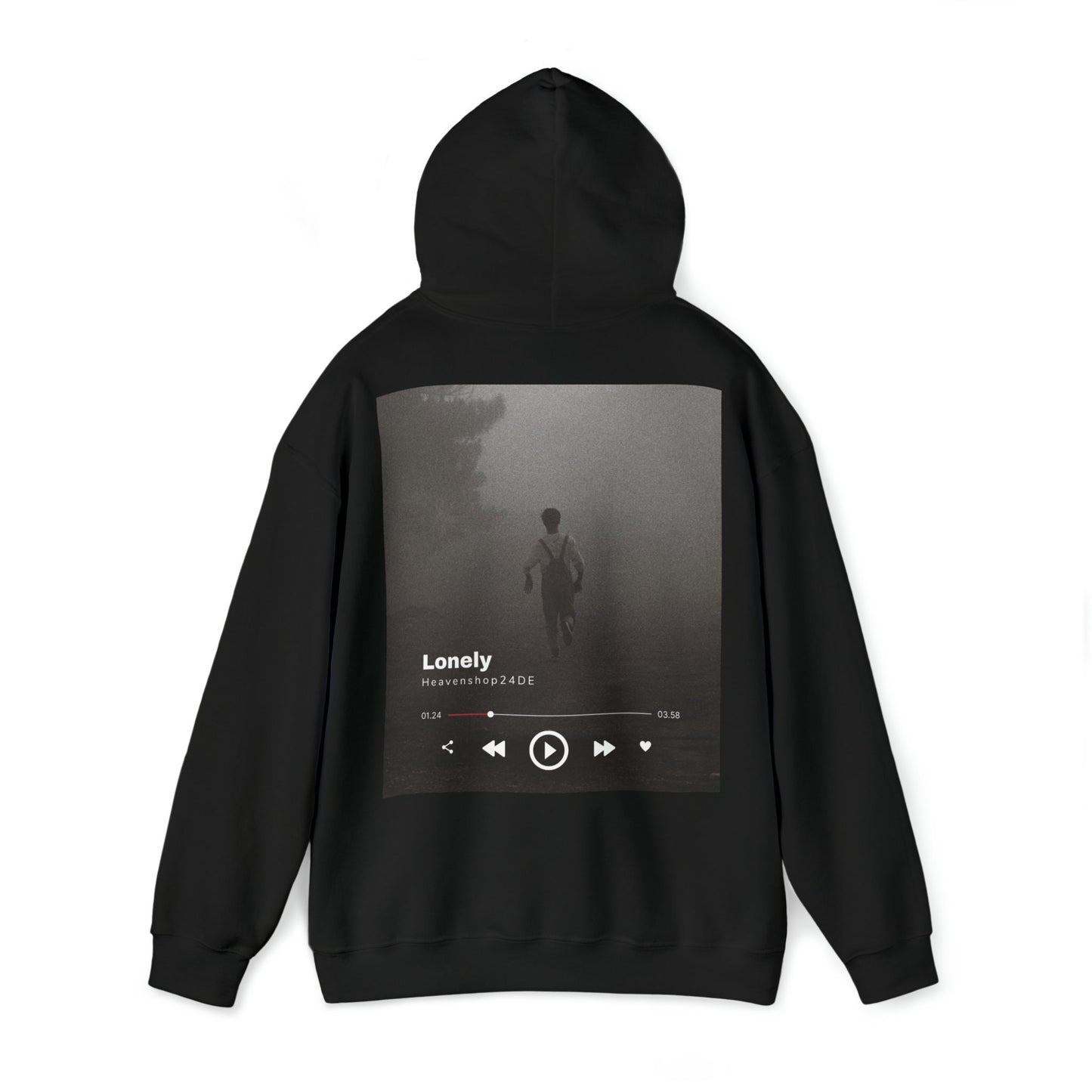 Unisex Heavy Blend™ Hooded Sweatshirt Front/Back Print Music Lonely Heaven Nebel Einsamkeit Musik