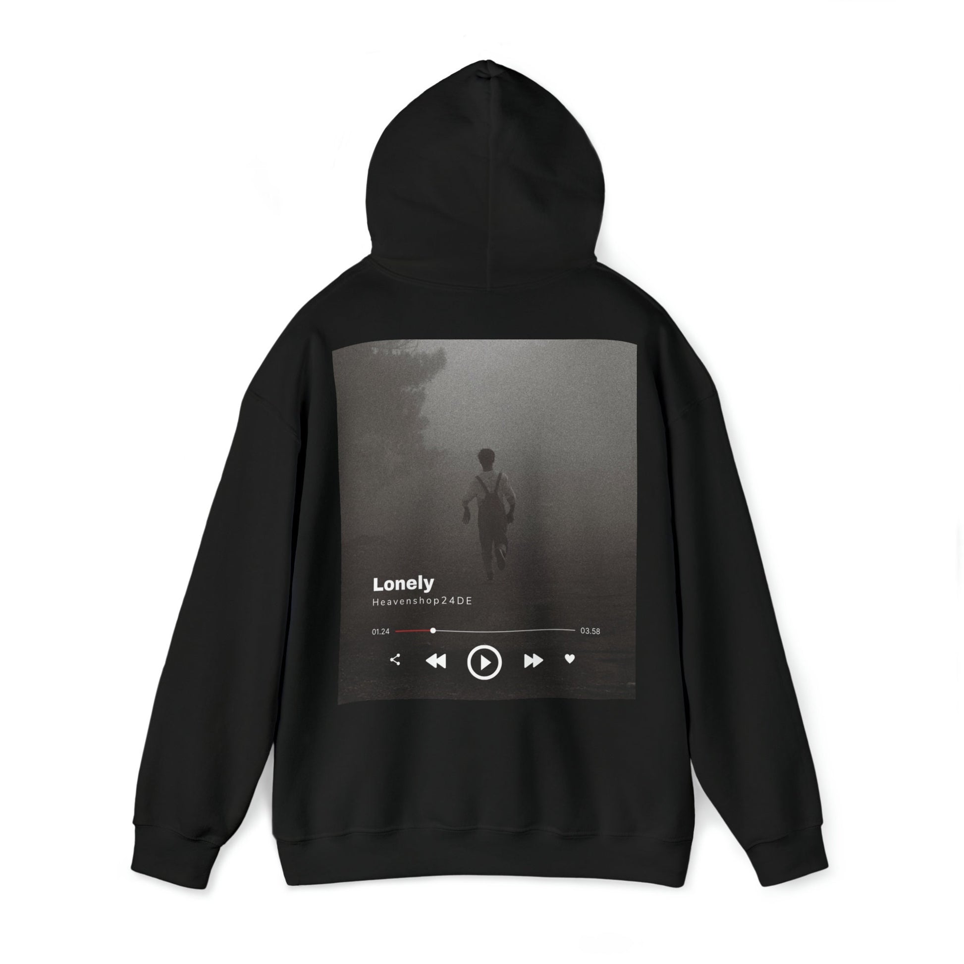 Unisex Heavy Blend™ Hooded Sweatshirt Front/Back Print Music Lonely Heaven Nebel Einsamkeit Musik