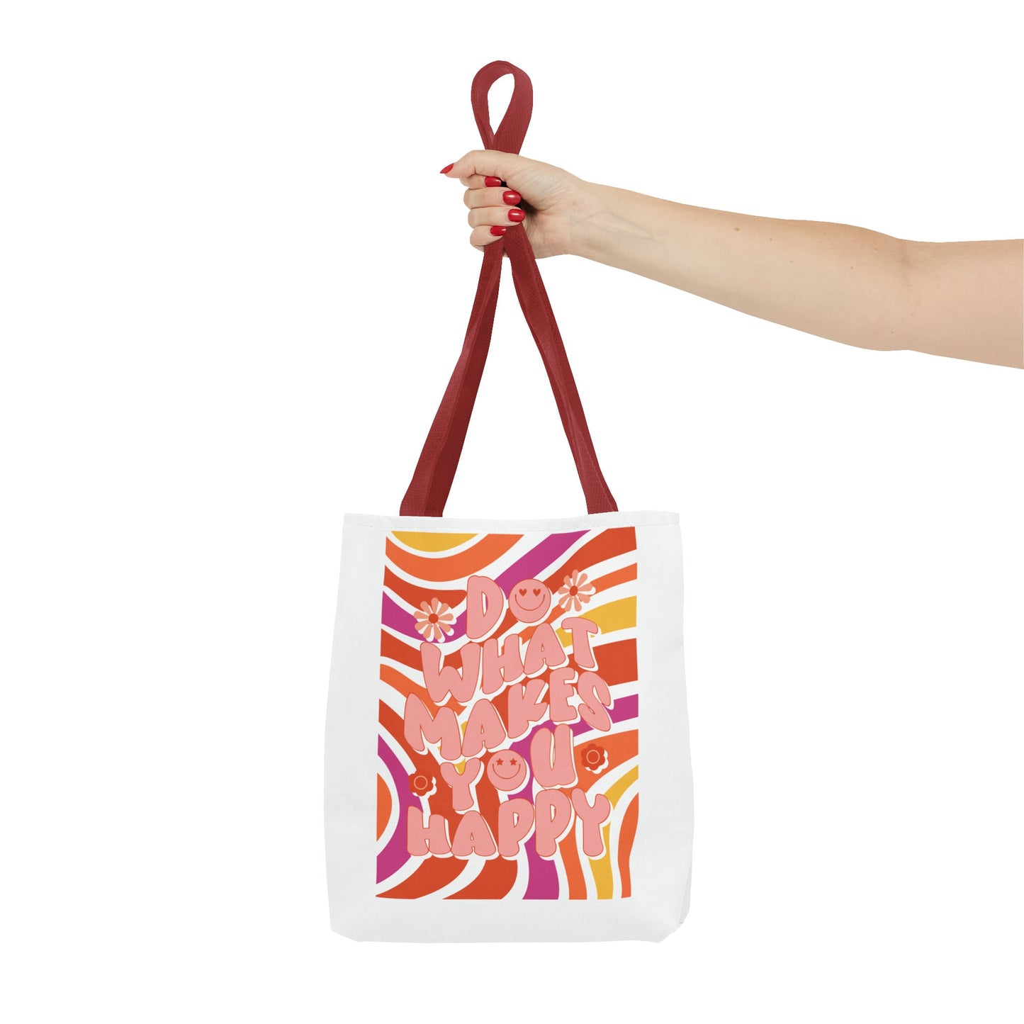 Tote Bag Front/Back Print Do What Makes You Happy Unisex Tasche